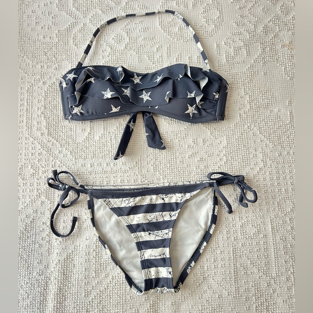 Xhilaration Stars and Stripes Bikini Set